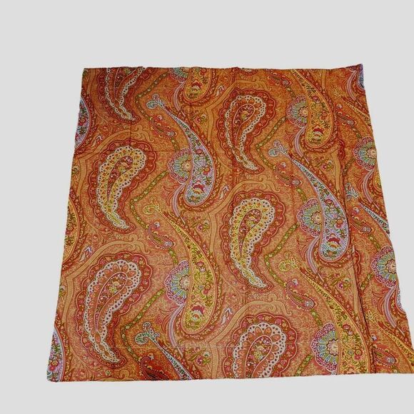 Pottery Barn Etienne Pillow Euro Sham Paisely Burgundy 100% Cotton 30" square - Picture 1 of 3